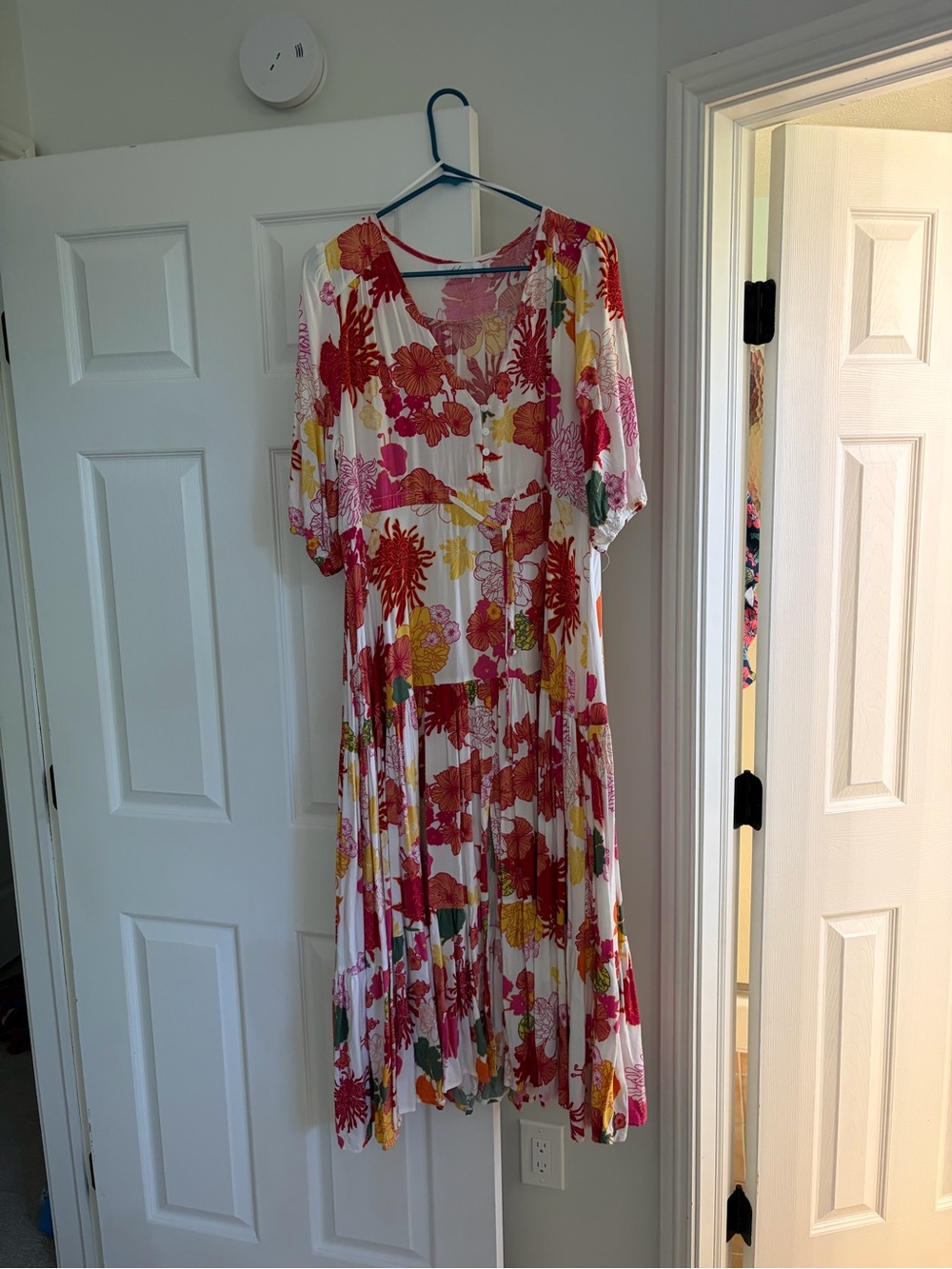 Petal & Pup White Midi Dress Floral Print